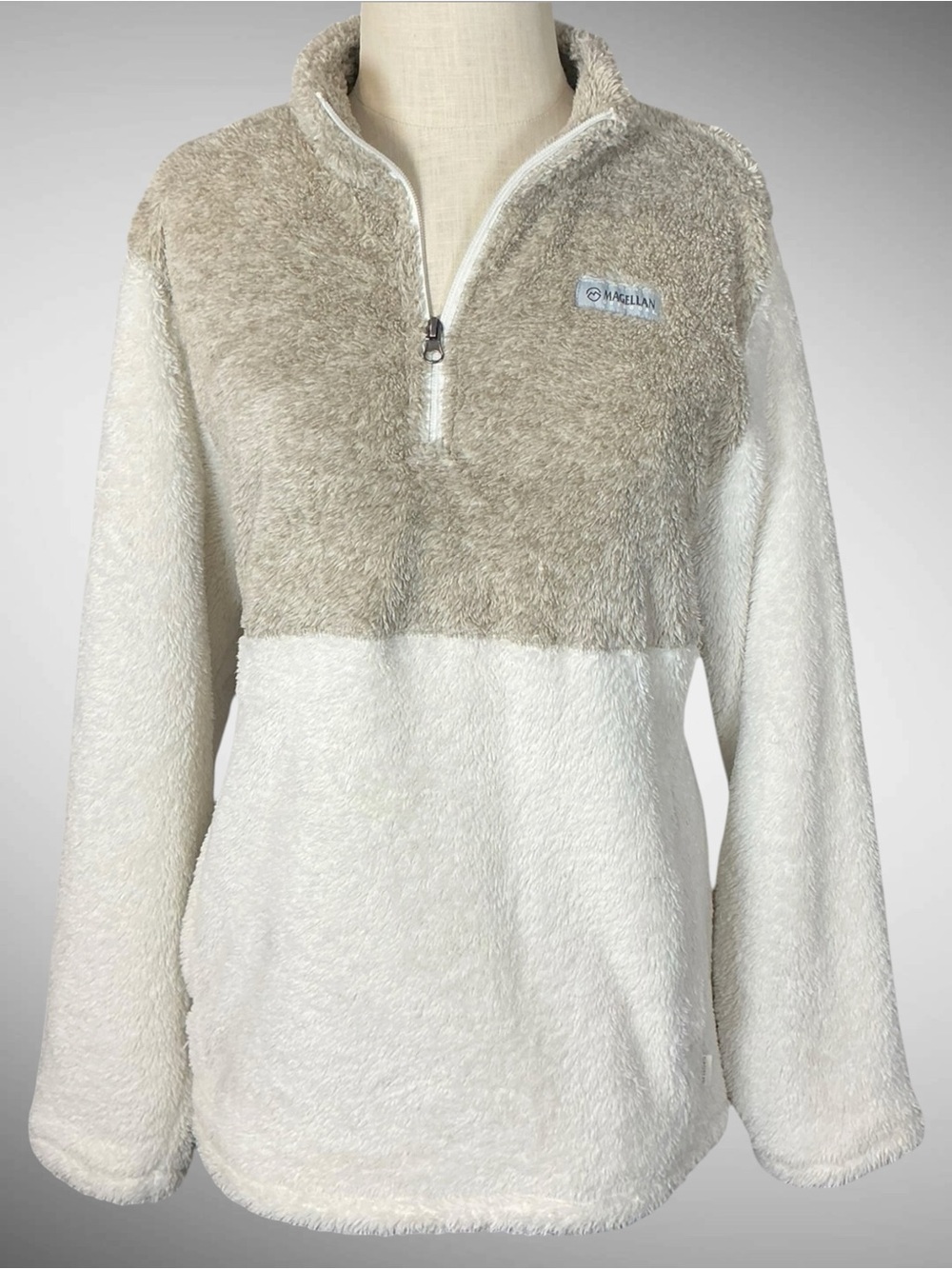 Magellan Outdoors Campfire Fuzzy Sherpa Quarter Zip Pullover Women’s 1X
